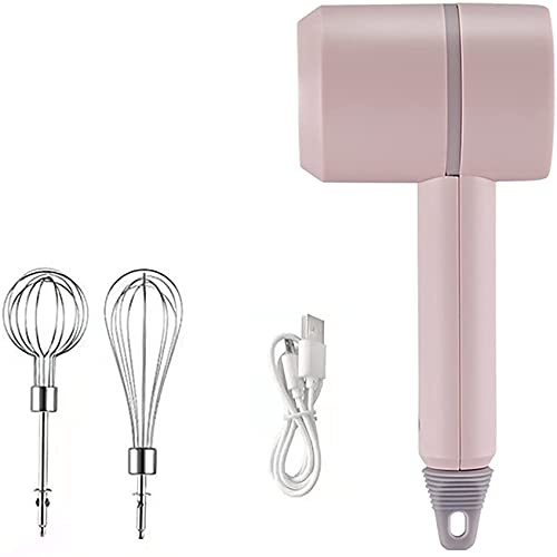 MARMODAY Fouet électrique portable sans fil à 3 vitesses avec chargement USB pour cuisine Rose