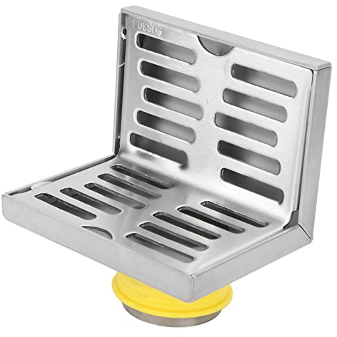Eck-Bodenablauf L-Form Edelstahl-Seitenablauf 10Cm Wandablauf Verschleißfest Langlebig Korrosionsbeständig L-Ablauf für 50 Rohrwand 90-Grad-Horizontalablauf Seitenboden Balkon Wandablauf