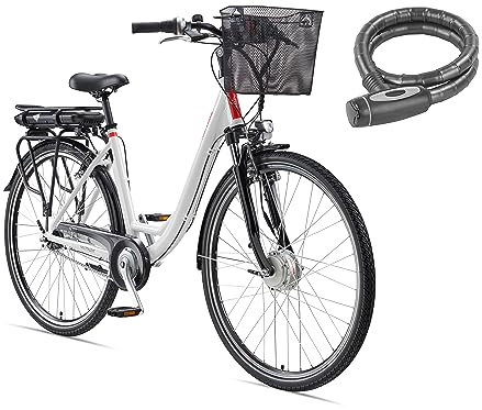 TELEFUNKEN E-Bike 28 Zoll Fahrrad für Damen & Herren | Pedelec Citybike mit 7-Gang Nabenschaltung | Rücktritt | Elektrofahrrad 250 W Frontmotor | 468 Wh Li-Ion Akku | EBike Multitalent RC657