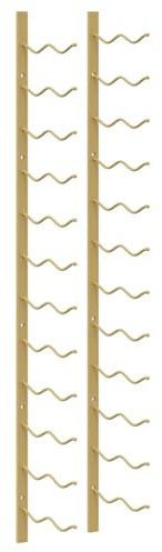 vidaXL Wand Weinregal für 24 Flaschen Wandregal Weinhalter Weinflaschenhalter Flaschenregal Weinständer Hängeregal Weinflaschenregal Golden Eisen
