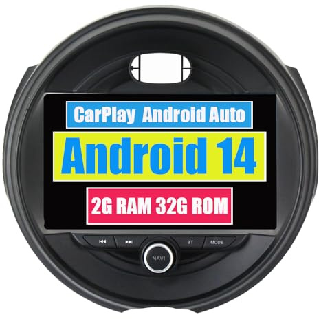 RoverOne Autoradio Stéréo pour BMW Mini Cooper F54 F55 F56 F60 2015-2019 avec Lecteur Multimédia CarPlay Android Auto Navigation GPS Écran Tactile Bluetooth WiFi