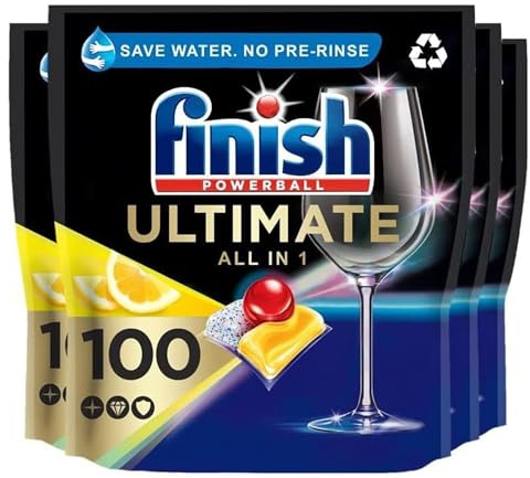 FINISH ULTIMATE ALL IN 1 DISHWASHER 100 TABS - LEMON (PACK OF 5)