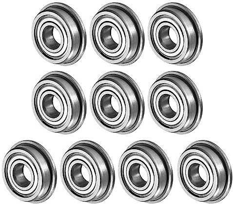 QUARKZMAN F695ZZ Flansch Kugellager x 10Stk Chromstahl Doppelt Geschirmt für Mechanische Geräte und Haushaltsmittel [ID 5mm x AD 13mm x T 4mm]