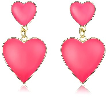 EVER FAITH Herz Ohrringe Tropfen Ohrringe Geschenke für Valentinstag Muttertag Schmuck Damen Mädchen