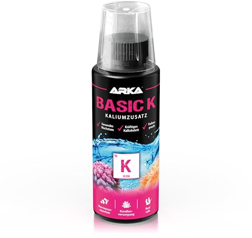 ARKA Basic K - 118 ML - Additif de Potassium pour Aquariums d'eau de mer pour Une Augmentation ciblée du Potassium, soutient la Croissance et Les Couleurs des coraux.