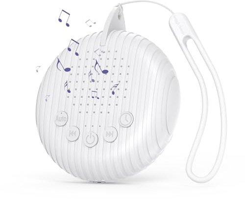 Ankilo Macchina del Rumore Bianco USB Ricaricabile con 10 Suoni Rilassanti, Timer e Memoria, Portatile per Bambini e Adulti