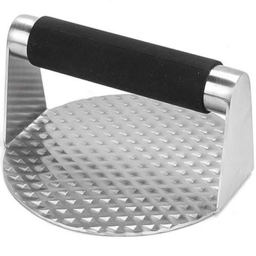 Muteitt Stainless Steel Burger Press, Heavy Weight Smashed Burger Press, Grill Press with Heat Resistant Handle, Burger Smasher, Bbq Griddle Accessories