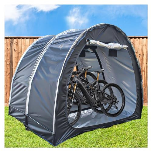 ZYHNNKL Tente de vélo 2 pièces pouvant être épissée, Stockage de vélo en Plein air, Protection Contre Le Vent, la Pluie, la Neige et la poussière, Noir
