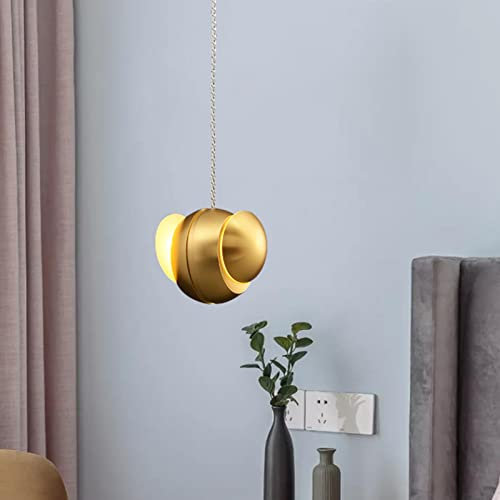 lámpara Colgante led, lámpara de suspensión Creativa nórdica, luminaria Minimalista Moderna para Restaurante, lámpara Dorada de Lujo, lámpara de Techo para Mesa de Bar pequeña, Ajustable