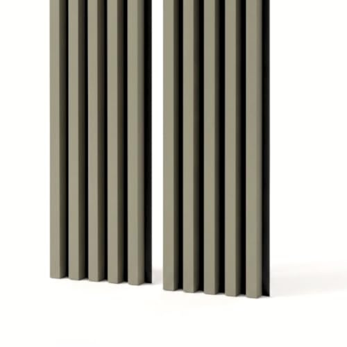 MEBANO. Akustikpaneele Holz 240 x 53 cm, Farbe: Olive Wandpaneele, Holzpaneele Wand, Moderne Lamellenwand auf Filz, MDF Wandverkleidung