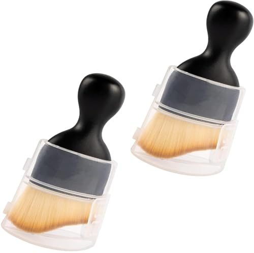 Car Interior Cleaning Brushes,2 PCS Soft Bristle Detailing Brushes with Protective Cover for Dashboard, Air Vents, and Crevices, Scratch-Free Car Cleaning Tools
