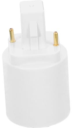 DIYEAH G24d À E27 Adaptateur Convertit Le Luminaire À 2 Broches En Socket À Vis À Vis E27 Pour Les Luminaires De Bulbes LED