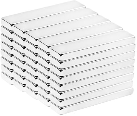 Strong Neodymium Bar Magnets,Fridge Whiteboard Magnets Office Kitchen Crafts DIY Tool,Rectangular Multipurpose Magnetic Blocks for Crafts Kitchen Garage Locker and Iron Shelf (40Pcs, 20 * 5 * 2mm)