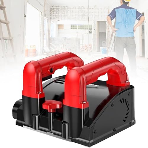 HSSMEUR Electric Wall Planer, 1680W Power Hand Planer with Toolbox, Portable Roller Planer with 90° Angle Adjustable