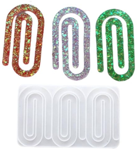 Blanko-Büroklammern, 10,2 x 15,2 cm, Jumbo-Größe, DIY, klare Silikon-Büroklammer, Lesezeichen-Form für Wärmeübertragung, Handwerk und Bibelvers, Basteln, Büro, Schulbedarf, Vatertagsgeschenk, 1 Stück