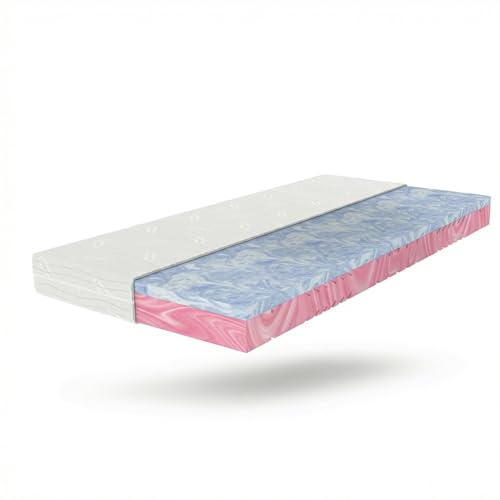 Schlaftroll Hybridmatratze 90x200 H2+H3 – 7-Zonen Kaltschaum & Gel | 7-Zonen Kaltschaum & Gelschaum, Wendematratze, Lyocell Bezug, ergonomisch, für Lattenrost & Boxspringbett