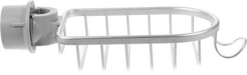 Anneome Portaoggetti per Barra Doccia in Alluminio Bianco, Elegante