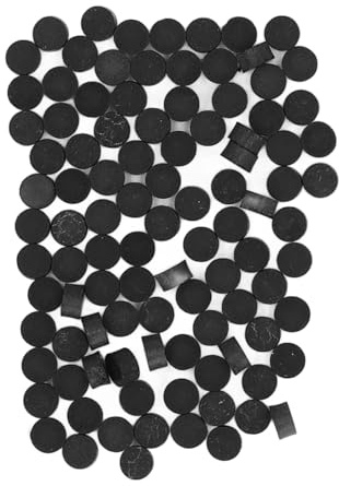 AOWINHIT Guitar Fingerplatten Punkte Position Marker 100pcs Schwarze Kunststoffeinlayblöcke DIY -Werkzeugzubehör für Gitarrenbass Ukulele Banjo Mandolin