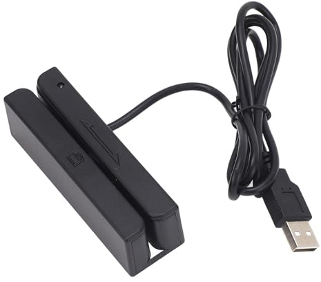 Lector de Tarjetas de Banda magnética Lector de Tarjetas USB bidireccional para Control de Acceso Verificación de Identidad