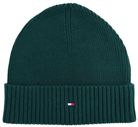 Tommy Hilfiger Strickmütze Mütze Cotton Cashmere Beanie Grün Hunter One Size