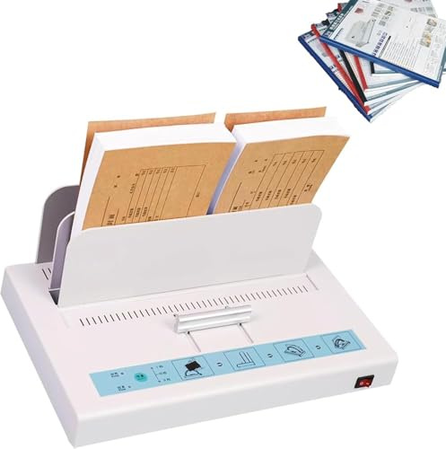 Encuadernadora térmica para documentos, máquina de encuadernación térmica universal para contratos e informes, calefacción uniforme, grosor de encuadernación de 1 a 50 mm, máquina de encuadernación de