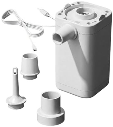 Mini Pompa Aria Portatile Per Gonfiabili | 1500mAh Ricaricabile 9.7x5.2cm | Materasso Gonfiabile Galleggiante Piscina Sotto Vuoto Gonfiatore Sgonfiatore Con 3 Ugelli