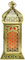 Guru-Shop Lanterne Orientale en Métal/verre de Conception Marocaine, Lanterne, Orange, Leverre, Couleur : Orange, 25x10x10 cm, Lanternes Orientales