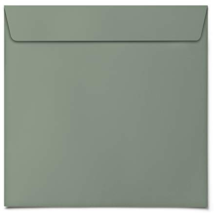 (10 x) Briefumschläge - Grün - Quadrat Briefumschlag Kuvert Briefkuvert Umschlag