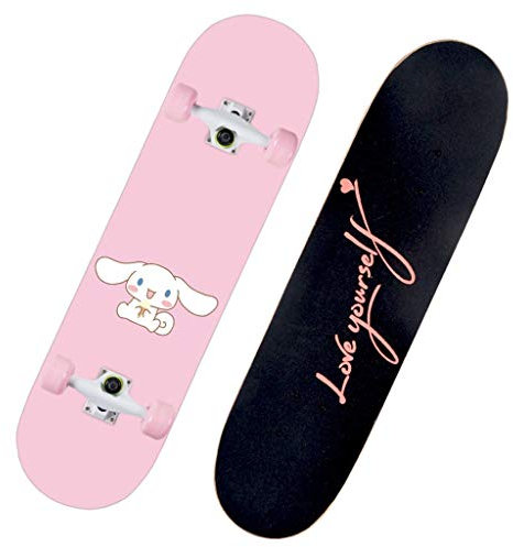 Lgan Skateboard Erwachsene, 31x8in Ahorn Longboard Kinder, Anfänger Skateboard Deck, Mädchen Pennyboard (Color : AA)