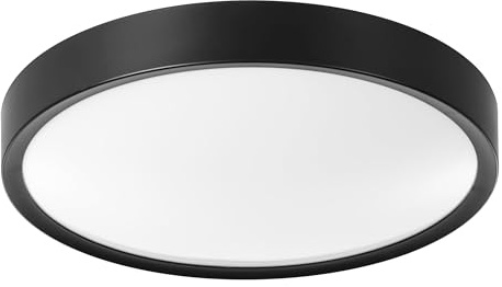 EGLO LED Deckenleuchte Musurita, 1 flammige Deckenlampe, Wohnzimmerlampe | Küchenlampe aus Stahl und Kunststoff, Flurlampe Decke in Schwarz, Weiß, Ø 44 cm