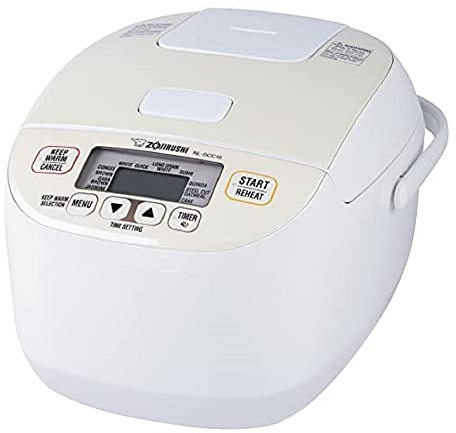 Zojirushi NL-DCC10CP Micom Rice Cooker & Warmer, 5.5 Cups, Pearl Beige