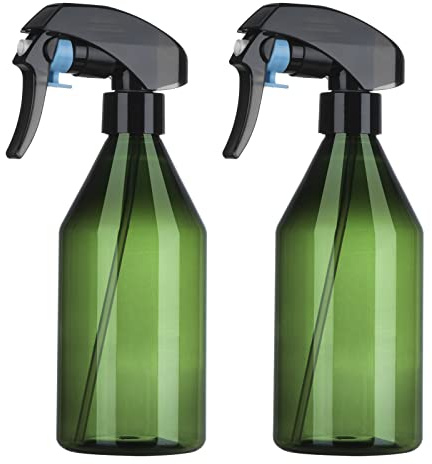 Sprühflaschen, 2 Stück 300 ml Kunststoff Zerstäuber Leere Sprühflasche Nachfüllbare Spray Flasche, Blumen Pflanzen Wasser Sprüher für Küche, Bad, Friseursalon, Reinigung Garten Haustier