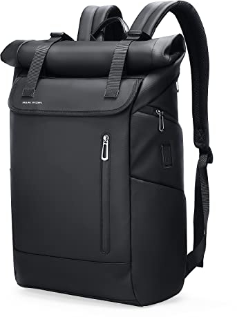 MARK RYDEN Rolltop Rucksack Herren, 20L-29L Wasserdicht Rucksack, 17,3 Zoll Laptop Rucksack Herren mit USB Ladeanschluss