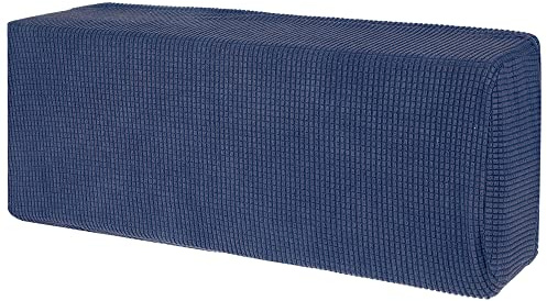 sourcing map Air Conditioner Cover 31-34 Inch Knitted Elastic Cloth Dustproof for Wall-Mounted Units Split Indoor AC Covers Dark Blue