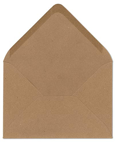 25 DIN C6 Briefumschläge Kraftpapier Braun - 11,4 x 16,2 cm - 120 g/m² Nassklebung Brief-Hüllen ohne Fenster für Einladungen von Ihrem Glüxx-Agent