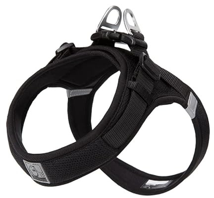 WINHYEPET Step-In Dog Harness,Easy Adjustment Harness(Black,XS) | Truelove Dog Harness Soft Mesh Reflective Breathable with Safety Buckle for Extra Small and Small Dogs