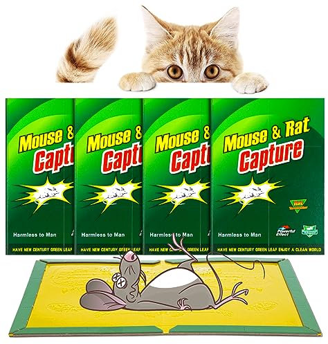 Piege a Souris | 4 Pcs Piege a Rat | Colle Souris Piege | Attrape Souris | Piège à Souris | Anti Souris Efficace | Glue Souris | Anti Rongeur | Plaque Collante Souris (4 pcs)