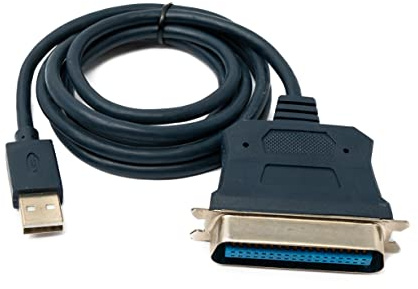 System-S USB 2.0 Kabel 120 cm Typ A Stecker zu Parallel Port IEEE1284 CN36 Buchse Adapter
