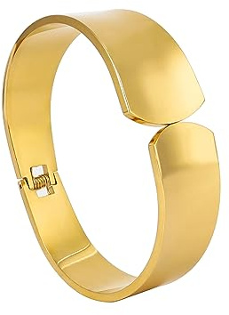 MILAKOO Gold Bangle Bracelet for Women Stainless Steel Cuff Bracelet Boho Open bracelet