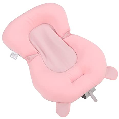 banapoy aby Badewannenkissen, Schwimmend Neugeborenen-Badewannenmatte Baby Badesitzkissen für 0-12 Monate Neugeborene, Weiches Baby Badewanne Sitzkissen Unterstützer, Bad Bett Dusche Matte (Rosa Bär)