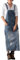 Womens Vintage Classic Suspender Long Denim Skirts Washed Distressed Dungarees Dress Skirts Ripped Holes Pinafore Overalls(UK 18/Tag 4XL,Light Blue)