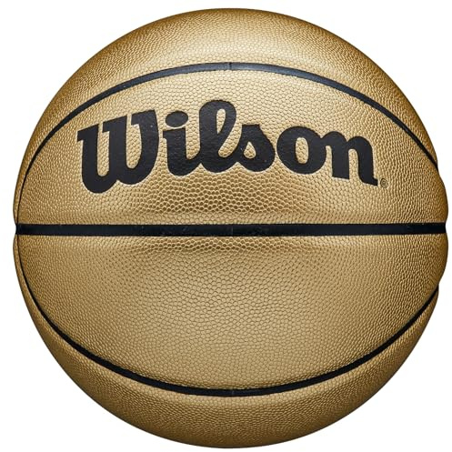 Wilson Gold Comp Ball WTB1350XB, Unisex, Basketball, Gold/Black, 7