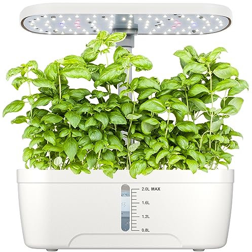 GOLUMUP Serra Idroponica 6 baccelli Smart Garden con Luce di Crescita a LED, Kit di Germinazione delle Piante con Timer Automatico, Sistema di Giardino Interno Intelligente, Regali di Giardinaggio