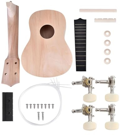 Professionelle Ukulelen 21 Zoll Lindenholz 4 Saiten Ukelele Gitarre Saiteninstrument DIY Kit Mit Allem Montagezubehör