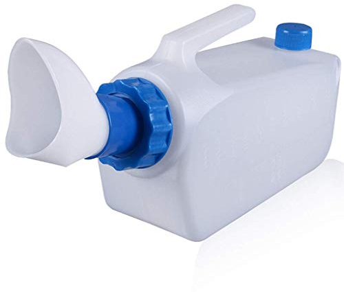 Urinal Female Portable Urinal, Ladies Urinal Anti-Overflow Bottle Reusable Female Urinal Camping Toilet 1000Ml With Lid, Suitable For Travel, Elderly