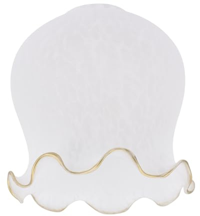 Lurrose Flower Shaped Glass Chandelier Lampshade Tulip Design Ceiling Lamp Cover