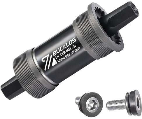 HESHUWEN Movimento Centrale Perno Quadro Movimento Centrale for Bicicletta Movimento Centrale Quadrato for Bici da Strada Mountain Bike Movimento Centrale MTB(BB68-118MM)