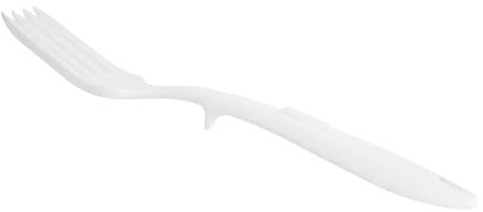 CONGARTENO Forchetta da Cucina in Silicone Resistente al Calore Versatile, Utensile Bianco per Preparare Pasta e Insalate