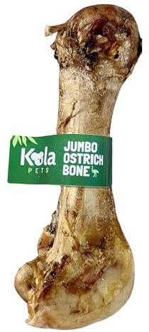 Koala Pets Jumbo Ostrich Bones for Dogs – 100% Natural Long-Lasting Dog Chew for Puppies & Large Dogs