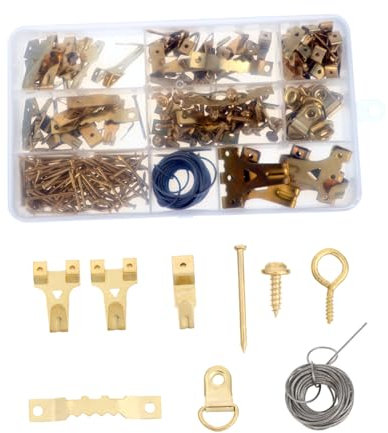 Uonlytech Muraux Élégants 220 Pièces Clous Sans Traces Pour Cadre Photo Avec Câble Métallique Pour Une Installation Facile